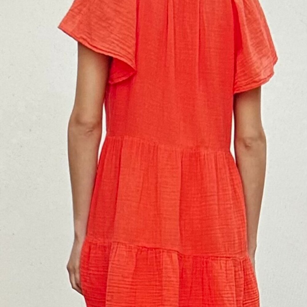 Velvet by Graham & Spencer Fire Red Eleanor Mini Dress Size M NWT - Picture 8 of 8